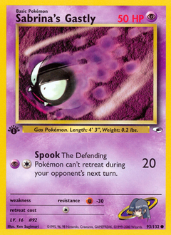 Sabrina's Gastly z edície Gym Heroes, karta č.93