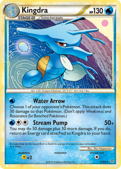 Kingdra z edície HS—Unleashed, karta č.17
