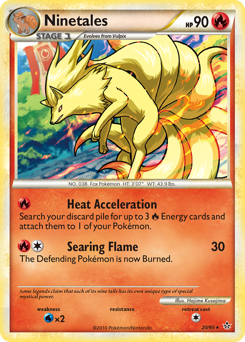 Ninetales z edície HS—Unleashed, karta č.20