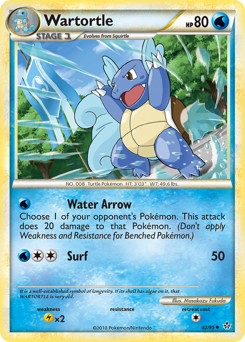 Wartortle z edície HS—Unleashed, karta č.42