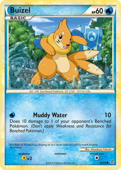 Buizel z edície HS—Unleashed, karta č.45