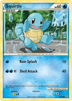 Squirtle z edície HS—Unleashed, karta č.63