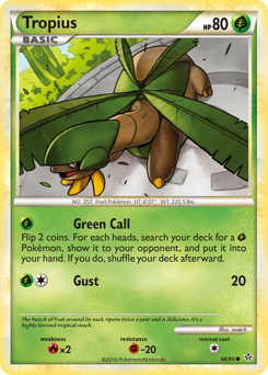 Tropius z edície HS—Unleashed, karta č.66