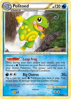 Politoed z edície HS—Unleashed, karta č.7