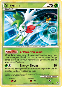 Shaymin z edície HS—Unleashed, karta č.8