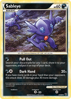 Sableye z edície HS—Undaunted, karta č.35