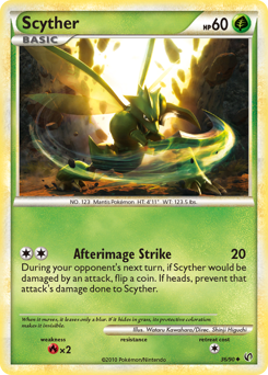 Scyther z edície HS—Undaunted, karta č.36