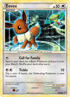 Eevee z edície HS—Undaunted, karta č.48