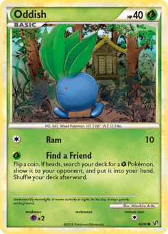 Oddish z edície HS—Undaunted, karta č.60