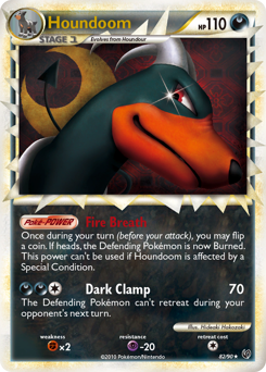 Houndoom z edície HS—Undaunted, karta č.82