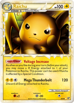 Raichu z edície HS—Undaunted, karta č.83