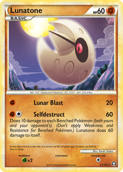 Lunatone z edície HS—Triumphant, karta č.25
