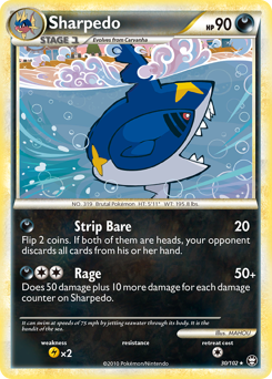 Sharpedo z edície HS—Triumphant, karta č.30