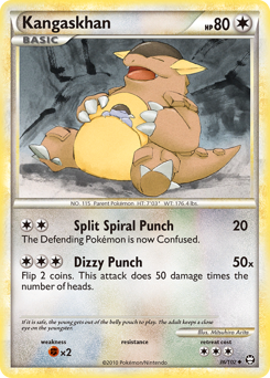 Kangaskhan z edície HS—Triumphant, karta č.36