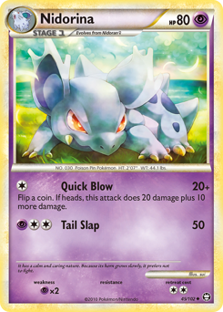 Nidorina z edície HS—Triumphant, karta č.45