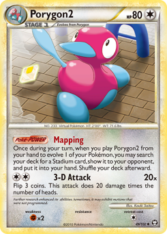 Porygon2 z edície HS—Triumphant, karta č.49