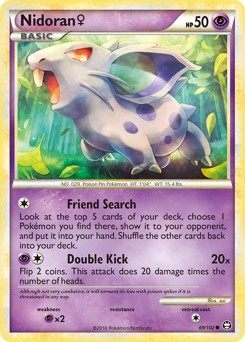 Nidoran ♀ z edície HS—Triumphant, karta č.69