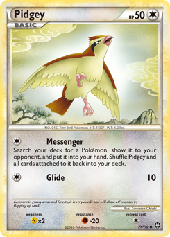 Pidgey z edície HS—Triumphant, karta č.71