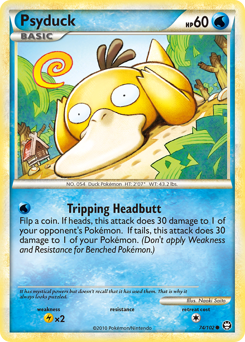 Psyduck z edície HS—Triumphant, karta č.74