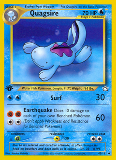 Quagsire z edície Neo Genesis, karta č.45