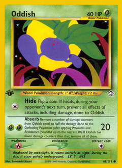 Oddish z edície Neo Genesis, karta č.68