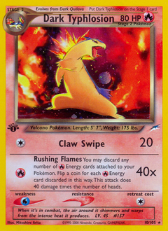Dark Typhlosion z edície Neo Destiny, karta č.10
