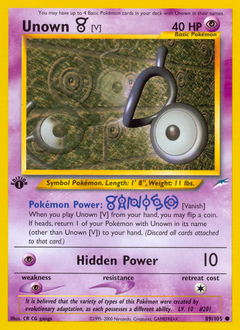 Unown [V] z edície Neo Destiny, karta č.89