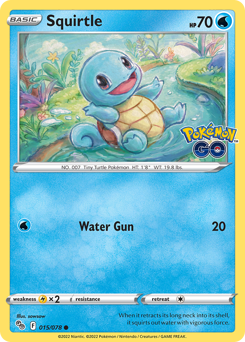 Squirtle z edície Pokémon GO, karta č.15