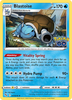 Blastoise z edície Pokémon GO, karta č.17