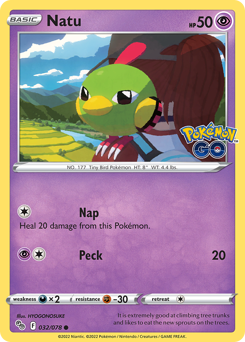 Natu z edície Pokémon GO, karta č.32