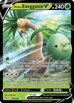 Alolan Exeggutor V z edície Pokémon GO, karta č.5