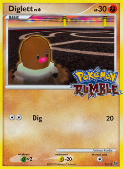 Diglett z edície Pokémon Rumble, karta č.11