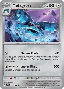 Metagross z edície Temporal Forces, karta č.115