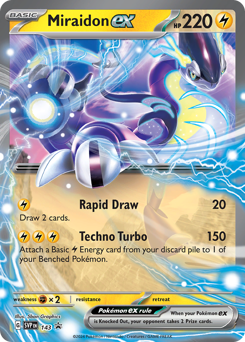 Miraidon ex z edície Scarlet & Violet Black Star Promos, karta č.143