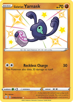 Galarian Yamask z edície Shining Fates Shiny Vault, karta č.SV065